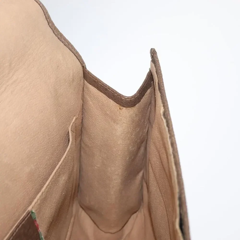 Gucci GG Supreme Web Clutch Bag Beige